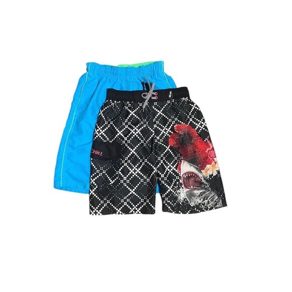 (2) Lot Boys Swim Shorts Trunks Sz 7 - Picture 1 of 7